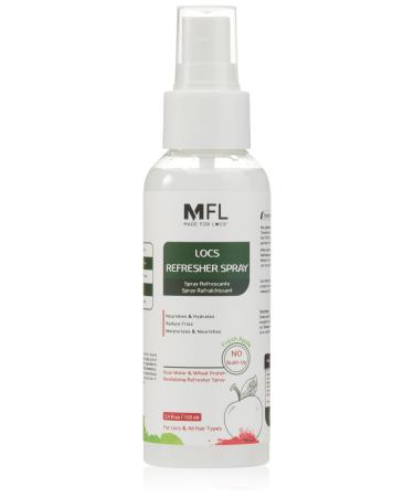 Made For Locs Vegan Rose Water Refresher Spray | Locs Moisturizer | Locs Deodorizer | Amazing Scents (Fresh Apple 3.4 oz) Fresh Apple 3.4 Fl Oz (Pack of 1)
