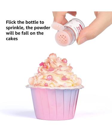 Edible Glitter Cake Glitter Drink Glitter Edible Dust  Edible Sparkles for Food Cupcakes Cookies Candy Sugar Pops Kosher Halal Certified Food Grade Coloring for Wines Cocktails Champagne Beverages - Rose Gold 1-Rose Gold - Buy Online on SooperMarket.com