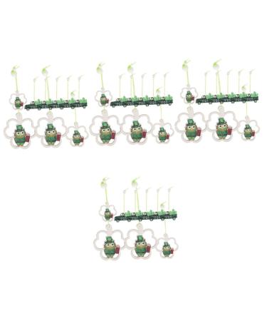 ABOOFAN 4 Boxes Wooden Patrick's Wall Exquisite Decors Wood Pendants Adorable Party Festival St of Hanging