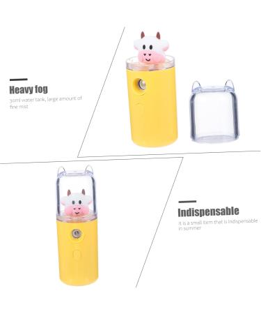 Moisturizer Air Diffuser Small Humidifier Plant Pocket Size Humidifier Face Steamer 3.8x3.8x10.8cm Yellow - Buy Online on SooperMarket.com