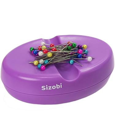 Sizobi Magnetic Sewing Pincushion Sewing Needles Sewing Pins Bobby Pin Holder Magnetic Pin Cushion Pin Holder Magnetic Paper Clip Holder Magnetic Bobby Pin Holder(No bobby pins and pins) Purple