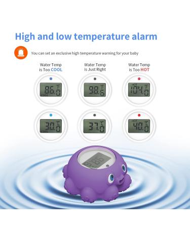 Baby Bath Thermometer - Cute Octopus Floating Toy with Intelligent Timing Alarm - Buy Online on SooperMarket.com