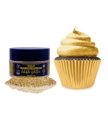 BULK-10G Edible Glitter and Gold Dust for Drinks and Cake Decorating - Vegan, Dairy-Free, 100% Food Safe - Buy Online on SooperMarket.com