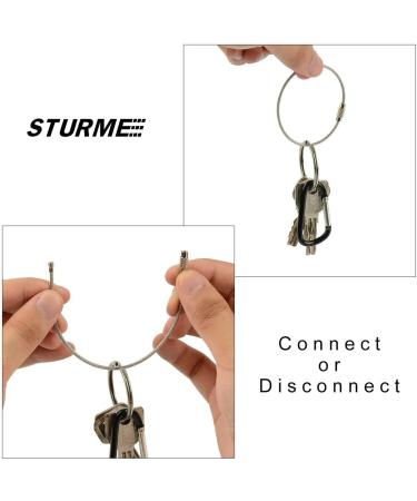 STURME Aluminum D Ring Carabiners Set - 24 PCS Mini Keychain Clips for Outdoor Camping - Durable & Spring Loaded Gate - Buy Online on SooperMarket.com