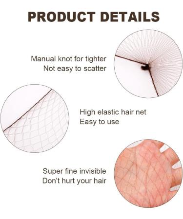 URAQT Hair Bun Shaped Set 35Pcs Invisible Hair Nets and 45Pcs Positioning U Shaped Hair Pins Elastic Edge Mesh Stretch Hair Bun Holder for Women Hair Styling Hair Bun Making A- Brown with Hairpin (80pcs) - Buy Online on SooperMarket.com