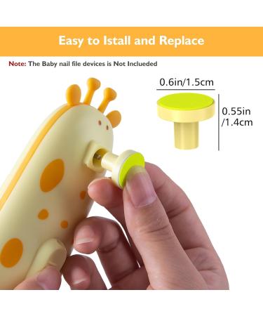 10Pcs Colorful Replacement Nail File Heads for Giraffe Baby Nail Trimmer - Safe and Suitable for Infants & Toddlers - Buy Online on SooperMarket.com