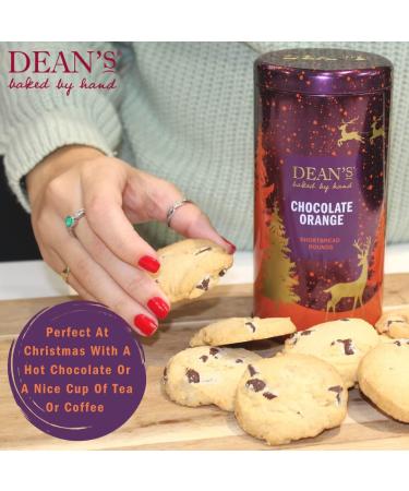 Dean's Chocolate Orange Shortbread Rounds - 150g Box Of Luxury Handmade Scottish All Butter Cookies Ideal For Christmas And As A Festive Snack Melt-In-The-Mouth Chocolate Biscuit Selection. - Buy Online on SooperMarket.com