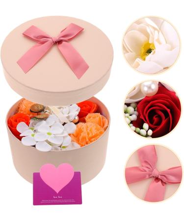 PRETYZOOM 1 Box Preserved Flower Decoration Wedding Favors Christmas Decor Fake Soap Flower Faux Christmas Centerpieces Ornament Party Soap Flower Indoor Artificial Flower 16.2X16.2X8.2CM Orange - Buy Online on SooperMarket.com