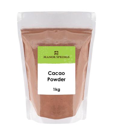 Cacao Powder 1kg by Manor Springs Natural Unsweetened Cocoa Powder Sugar-Free Keto Vegan & Non-GMO