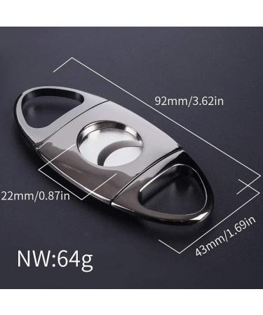 KANDUO Stainless Steel Cigar Cutter Stainless Steel Sharp Blade Portable Cigar Cutter Guillotine Double Cut Round Head Scissors Sharp Blades Perfect for Used by Cigar Lovers - Buy Online on SooperMarket.com