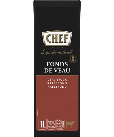 CHEF All Natural Veal Stock 1 Litre 1 l (Pack of 1)