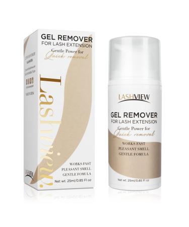 LASHVIEW Eyelash Extension Remover 0.84 Fl Oz/25ml Eyelash Remover for Lash Extensions Quickly Dissolves Powerful Lash Extension Glue Professional Gel Remover Safe Gel Formula