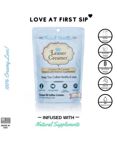 Leaner Creamer Coconut Oil Coffee Creamer - French Vanilla 9.87 oz | Healthy & Delicious - Buy Online on SooperMarket.com