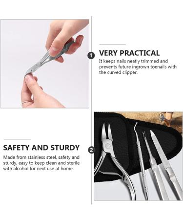 1 Set Manicure 2-piece Set Pedicure Clippers Pedicure Cuticle Cuticle Shaver Dead Skin Scissor Pedicure Nail Trimmer Nail Tool 2 Piece Set Household Stainless Steel - Buy Online on SooperMarket.com