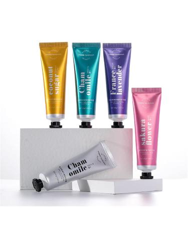 Vegan Plant Fragrance Hand Care Cream - 5pcs Mini Moisturizers for Dry Cracked Hands - Nourishing Formula for Soft Hands - Buy Online on SooperMarket.com