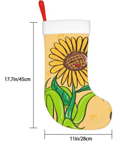 YYHHAOFA Sunflower Seeds and Sunflowers Prints Christmas Decorative Stockings : Soft Light and Tactile Suitable for Christmas Holiday Party - Buy Online on SooperMarket.com
