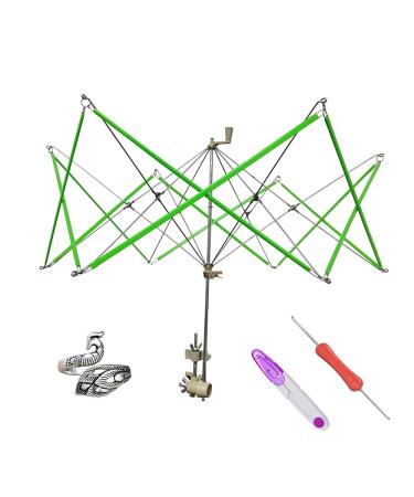 Yarn Swift Yarn Winder Yarn Ball Winder Knitting Yarn Holder for Skeins + 1 Pcs Scissors + 1PCS Adjustable Knitting Loop Crochet + 1PCS Crochet