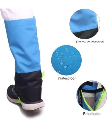 Jamuils Waterproof Gaiters for Kids - Adjustable Breathable Leg Protection for Snow Hiking Hunting & Skiing - Blue - Buy Online on SooperMarket.com