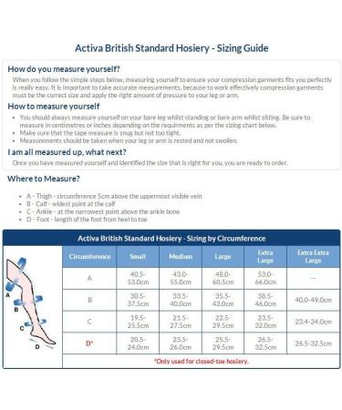 Activa Class 1 Below Knee Compression Stockings Large - Closed Toe Black - Buy Online on SooperMarket.com