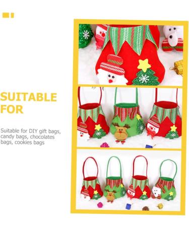 CHILDWEET 4pcs Christmas Candy Bag Xmas Candy Xmas Presents Pouches Xmas Bag Holder Brushed Cloth Snack - Buy Online on SooperMarket.com