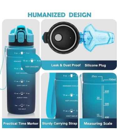 ZOUNICH BPA-Free Children's Drinking Bottle - 1L/700ML/500ML Tritan Sport Water Bottle for School & Bicycle - Dishwasher Safe Dark Green/Blue Gradient - Buy Online on SooperMarket.com