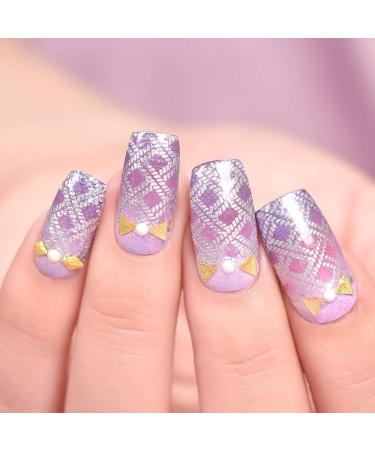 Alexnailart Nail Art Stamping Templates - Lines Lattice Design (FA006) - Buy Online on SooperMarket.com
