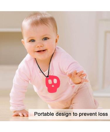 Buy Chewable Sensory Necklaces - 5 Pack Soft Silicone Skull Shape - Stress Relief Teething Necklace for Autism - International Shipping Available - Buy Online on SooperMarket.com