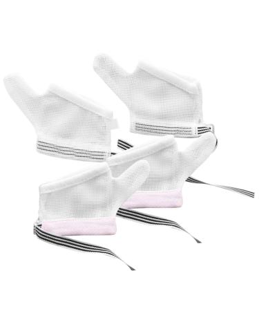 GLSTOY 2 Pairs Anti-Eating Gloves Kid Tools Children's Mittens Thumb Protector Baby Thumb Protector Nail Biting Stop Guard Infant Fingers Guard Breathable Nylon Baby Sucker Pink Black 12x7.5x0.5cm