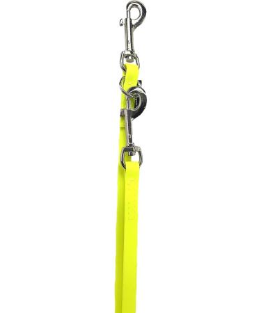 Biothane Dog Leash for Small & Large Dogs - Adjustable 2m to 5m with Silver Hook - Neon Yellow 2.80m x 9mm - Buy Online on SooperMarket.com