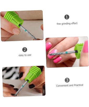 PLAFOPE Nail Polisher Manicure Accessories Nail Bits for Women Drill Bit for Acrylic Nails Manicure Drill Bits Nail Art Drill Bits Nail Drill Bits for Nail Salon Acrylic Nail Drill Bits 7.00X1.30X1.30CM Green - Buy Online on SooperMarket.com