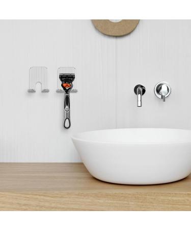 Linkidea Acrylic Razor Holder - 2 Packs Self-Adhesive Shower Hooks for Razors Towels and More - Practical Storage Solutions for Every Bathroom - Buy Online on SooperMarket.com