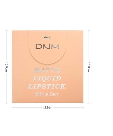 DNM 6 Colors Matte Lipstick Set | Waterproof Non-Stick Cup Lip Gloss | Durable Liquid Lipstick Set for Flawless Make-Up - Buy Online on SooperMarket.com