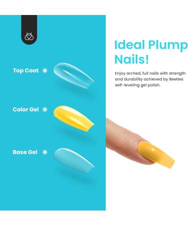 Beetles Gel Nail Kit with UV/LED Lamp - Frappe Cocktail Blue, 6 Colors, Salon-Quality Manicure Set - Buy Online on SooperMarket.com