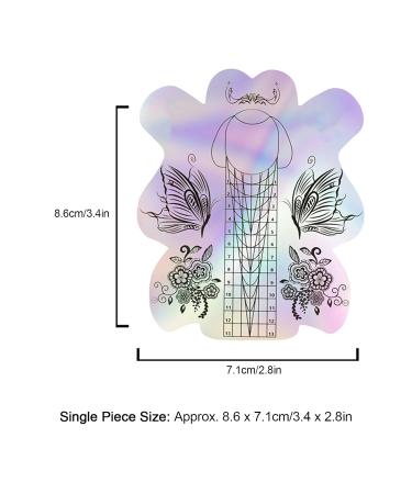 300PC Nail Extension Stickers - Self-Adhesive Nail Art Guides for Beautiful Patterns - Perfect for Women - Buy Online on SooperMarket.com