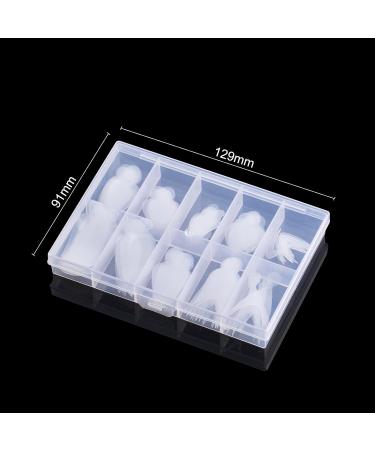 BNG 120 Pcs French Nail Forms Sticker Duet System Silicone Nail Forma Pads 10 * 12 Stickers Soft Reusable Stencil Dual Form Extension for French Manicure - Buy Online on SooperMarket.com