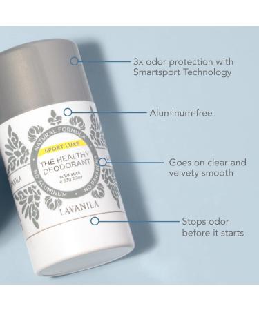 Lavanila Aluminum Free Deodorant Sport Luxe + Vanilla Lavender 2oz Each - The Healthy Deodorant for Men & Women - Solid Stick Vegan Sport Lux + Vanilla Lavender - 2 Pack - Buy Online on SooperMarket.com