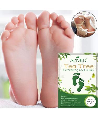 5 Pairs Tea Tree Foot Masks - Peeling Callus Remover for Soft Smooth Feet (60g 2 Pack) - Ideal for Men & Women - Buy Online on SooperMarket.com