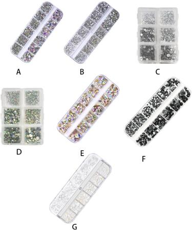 Dajidafu 1 Bag Glass Crystal Eye-catching Flat Bottom Perfect Match Personalized Nail Rhinestones Sweet Gift for Mobile Phone Type 3 - Buy Online on SooperMarket.com