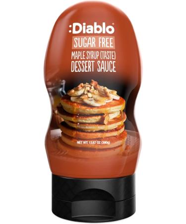 Diablo Maple Syrup Dessert Sauce | Sugar Free | Gluten Free | Diabetic Friendly | Hamper Available - Perfect for Gifting | 390g Maple 1.95 l (Pack of 1) - Buy Online on SooperMarket.com