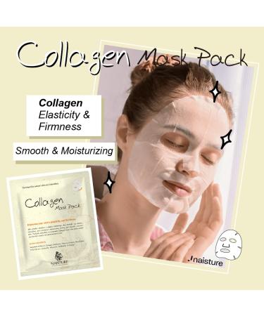 Buy Vegetable Collagen 5-Pack Korean Face Masks - Moisturizing Skincare for All Skin Types | Perfect Self-Care & Gift for Men & Women - Buy Online on SooperMarket.com