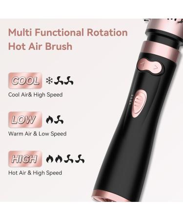 WEEYUM Rotating Blow Dryer Brush - 3-in-1 Hot Air Spin Brush Set with 2 Interchangeable Brushes for Volumizing Drying Straightening & Curling - International Shipping Available - Buy Online on SooperMarket.com