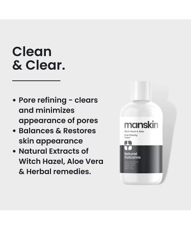 Natural Outcome Men's Facial Toner - Pore Cleansing Astringent with Witch Hazel & Aloe Vera | Enhances Complexion | For All Skin Types | 8 Oz - Buy Online on SooperMarket.com