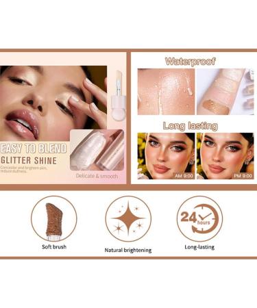 Go Ho Liquid Highlighter Makeup Natural Face Highlighter Stick Silky Smooth Light Liquid Luminizer Long Lasting Highlight Face Illuminator Make up 03 Rose Gold 03 Rose Gold 10.00 g (Pack of 1) - Buy Online on SooperMarket.com