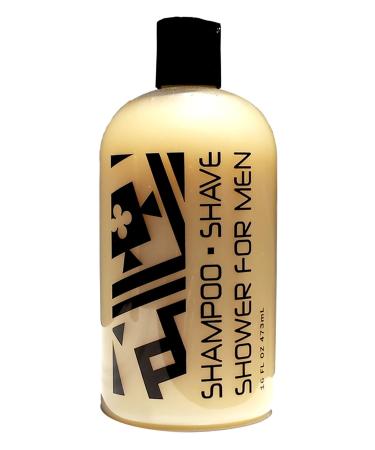 Greenwich Bay FOR MEN SHAMPOO SHOWER GEL and SHAVING SOAP 3 in 1 Masculine Scent Body Care 16 Oz.