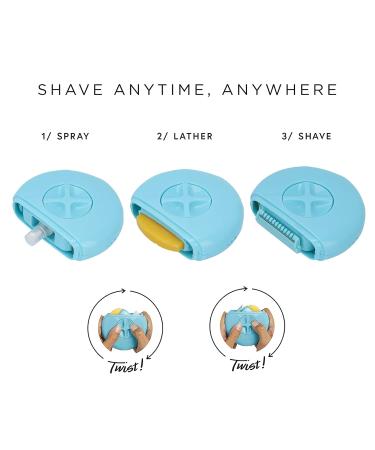 3-in-1 Portable Hair Removal for Women | Travel-friendly Epilator & Razor | Manual Hair Clipping (Blue) - Buy Online on SooperMarket.com