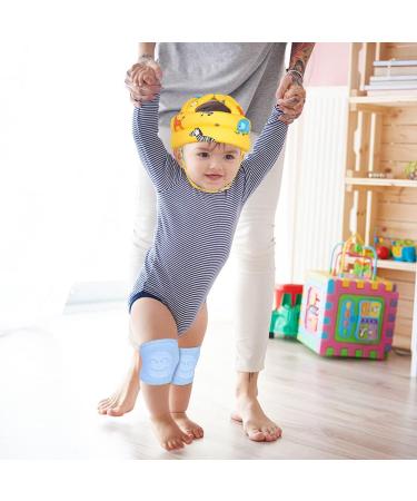 Umtiti Baby Adjustable Helmet with Knee Pads & Socks for Crawling and Walking - Zoo Yellow (Set of 3) - Buy Online on SooperMarket.com