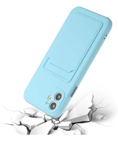 Buy Tivenfezk Nadoli Ultra Thin Silicone Case for iPhone 15 Plus - Shockproof Scratch-Resistant Wallet with Card Holder - Blue TPU Protective Cover - Buy Online on SooperMarket.com