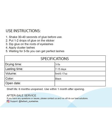 5ml Individual Lash Glue for DIY Cluster Lash Application | Fast Drying 3-5 Seconds | Long Lasting Adhesive for Extensions | 7-15 Days Wear Time - Buy Online on SooperMarket.com