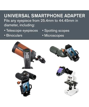 Celestron NexGO 2-Axis Universal Smartphone Adapter for Digiscoping - Capture Images and Videos with Your Telescope or Spotting Scope - Buy Online on SooperMarket.com