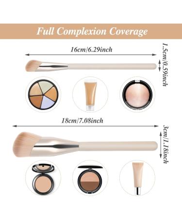 Bewudy 2 Pcs Concealer Brush Angled Concealer Brushes for Under Eye Precision Face Blending Blush Brush Foundation Concealer for Dark Circles Make up Nose Contour Brush Applicator - Buy Online on SooperMarket.com